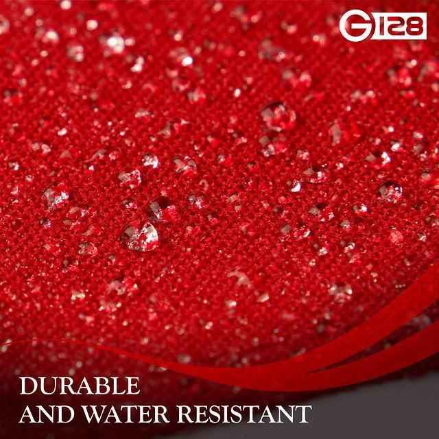 G128 Combo Pack: USA American Flag & Texas TX State 5x8 Ft Embroidered Spun Polyester, Indoor/Outdoor, Brass Grommets