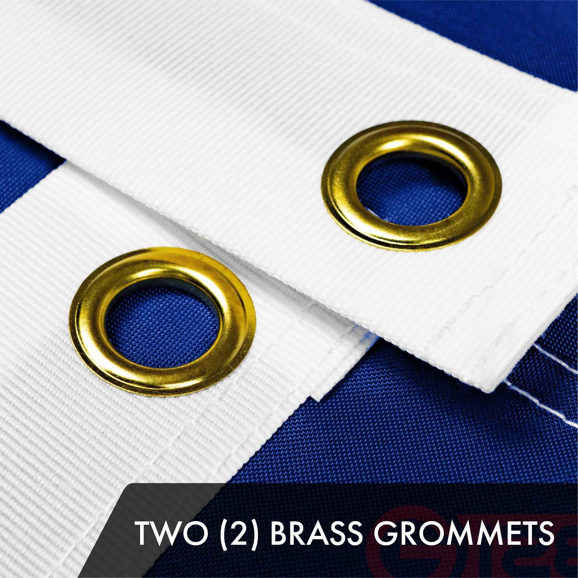 G128 Combo Pack: American USA Flag 16x24 In & Texas TX State Flag 16x24 In | Both ToughWeave Series Embroidered 300D Polyester, Embroidered Design, Indoor/Outdoor, Brass Grommets