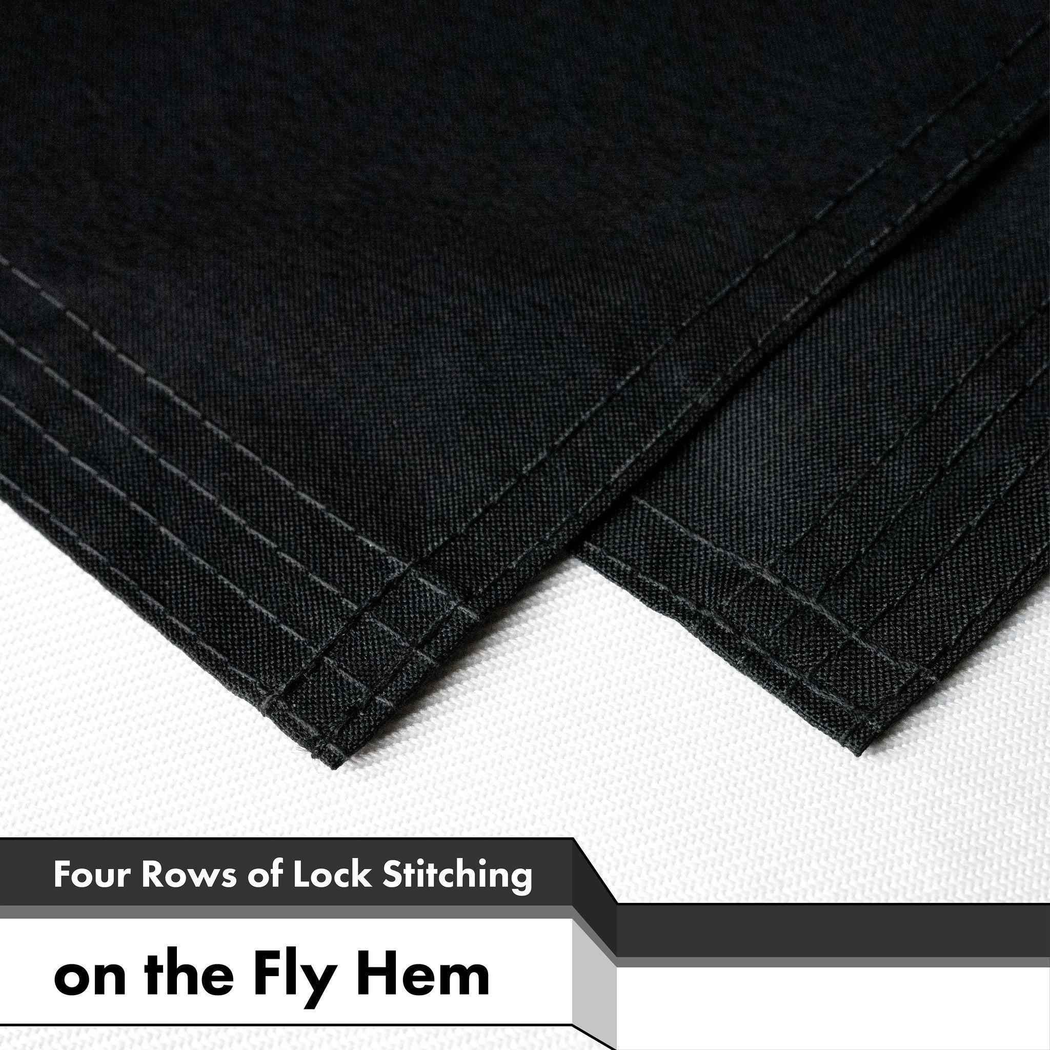 G128 Combo Pack: USA American Flag & Pirate Jolly Roger Bones Flag 3x5 FT Printed 150D Polyester