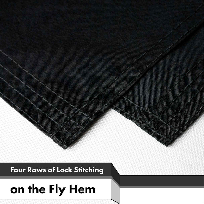 G128 Combo Pack: USA American Flag & Pirate Jolly Roger Bones Flag 3x5 FT Printed 150D Polyester