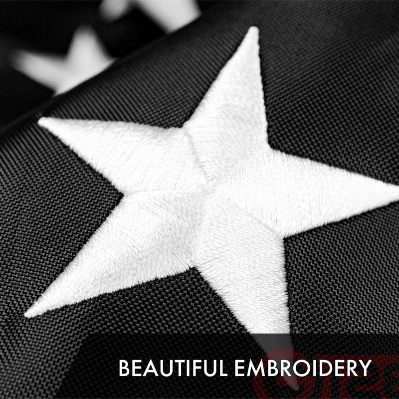 Thin Red Line Flag 210D Embroidered Polyester 2x3 Ft