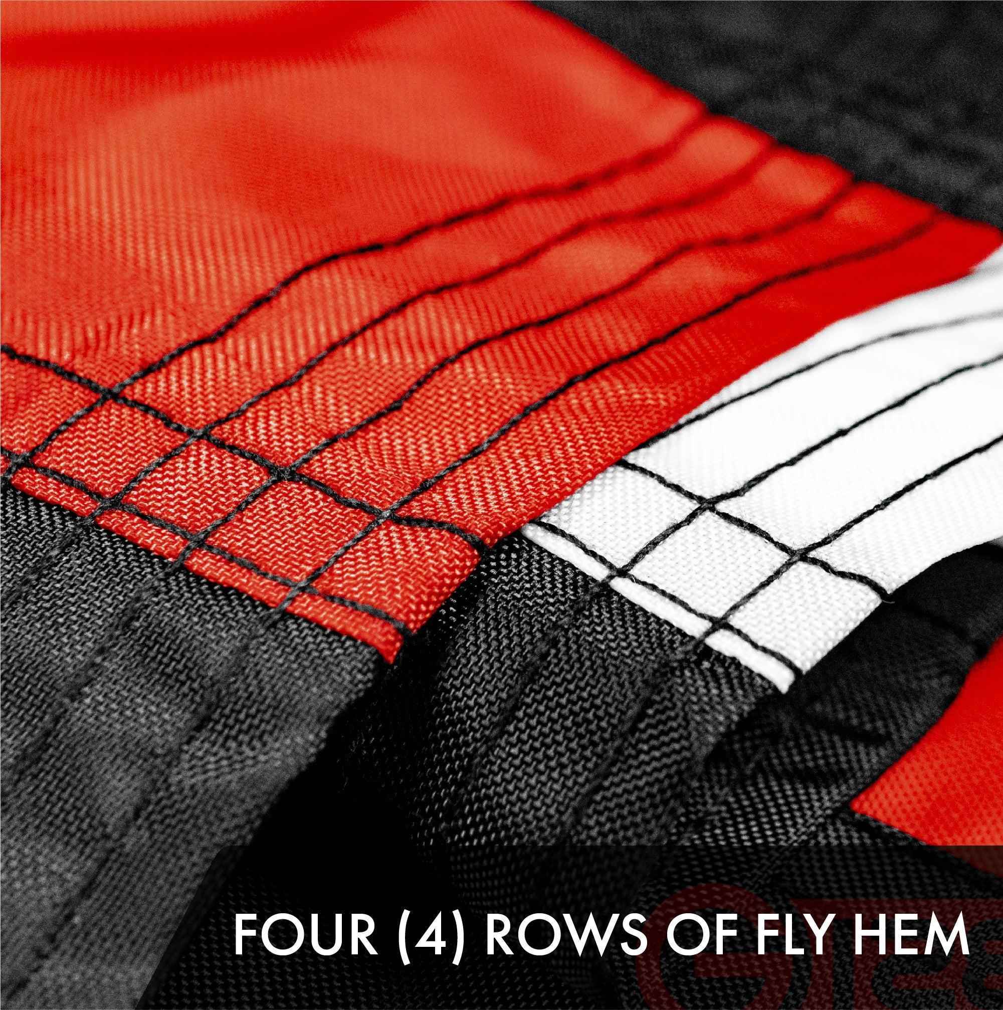 Thin Red Line Flag 210D Embroidered Polyester 2x3 Ft