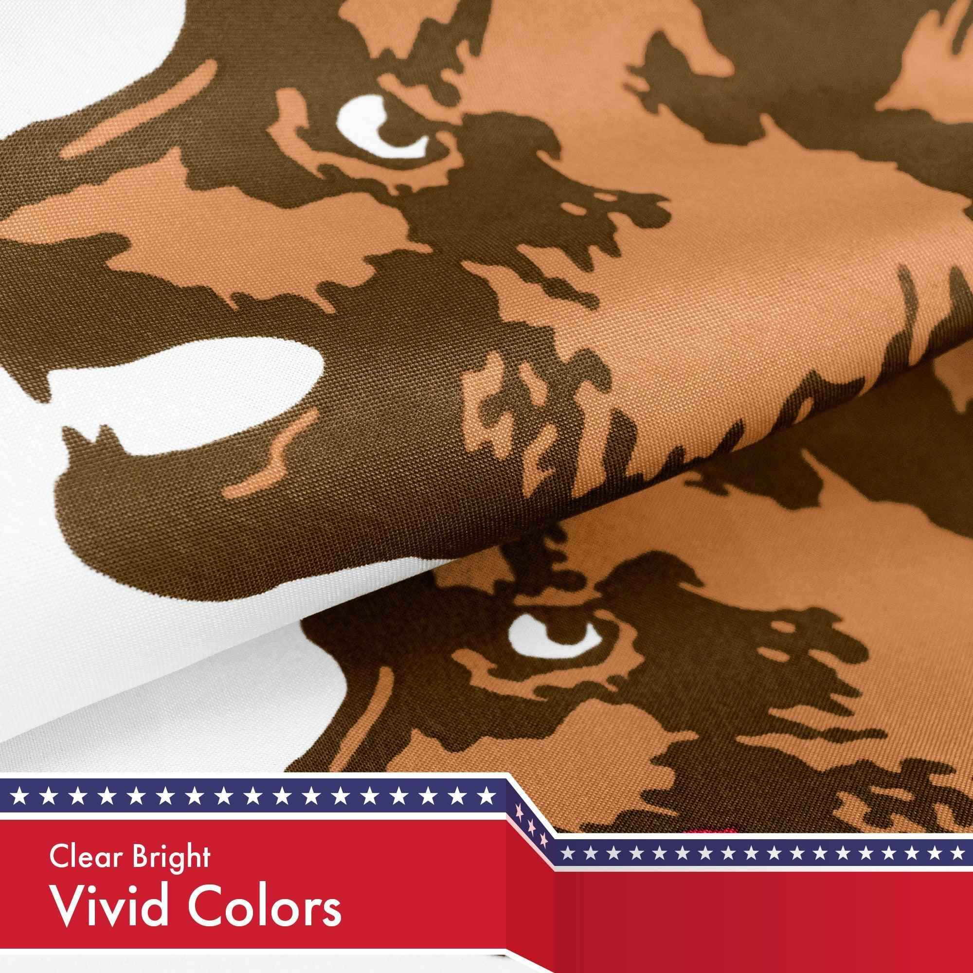 California CA Double Headed Bear Flag 3x5 Ft 3-Pack 150D Printed Polyester