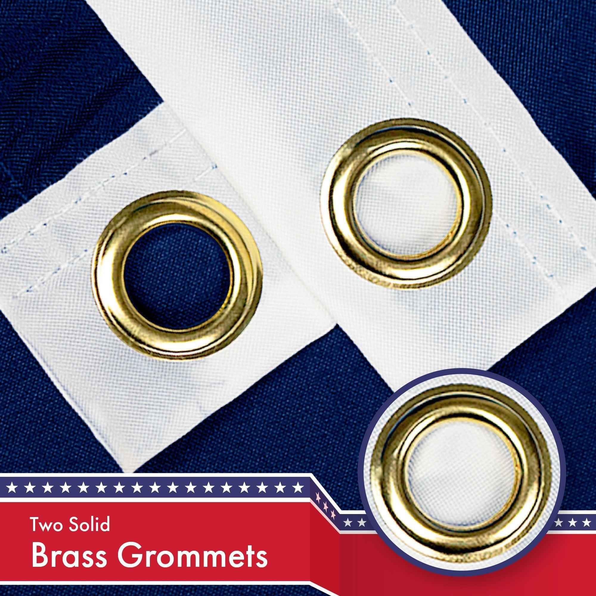 G128 Combo Pack: USA American Flag 3x5 Ft 150D Printed Stars & Alaska State Flag 3x5 Ft 150D Printed