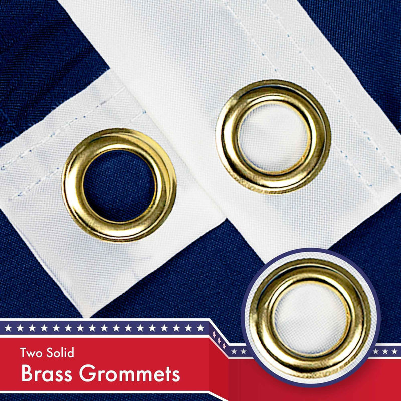 G128 Combo Pack: USA American Flag 3x5 Ft 150D Printed Stars & Alaska State Flag 3x5 Ft 150D Printed