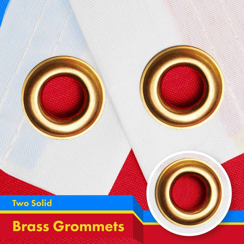 G128 Democratic Republic of the Congo Flag | 3x5 Ft | LiteWeave Pro Series Printed 150D Poly | Country Flag, Indoor/Outdoor, Vibrant Colors, Brass Grommets, Thicker and More Durable Than 100D 75D Poly