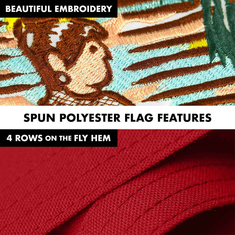 G128 Combo Pack: 5 Ft Tangle Free Aluminum Spinning Flagpole (Black) & Florida FL State Flag 2x3 Ft, StormFlyer Series Embroidered 220GSM Spun Polyester | Pole with Flag Included