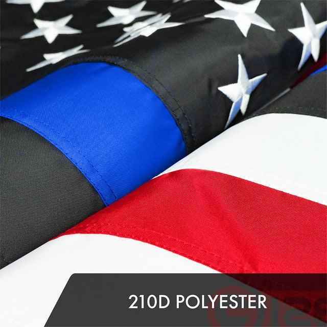 Blue Lives Matter Flag 2.5x4FT 3-Pack Embroidered Polyester By G128