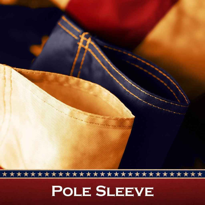 G128 3 Pack: Bennington 76 Tea-Stained Flag | 2.5x4 Ft | ToughWeave Pro Series Pole Sleeve Embroidered 420D Polyester | Historical Flag, Embroidered Design, High Quality, NO Flagpole Included