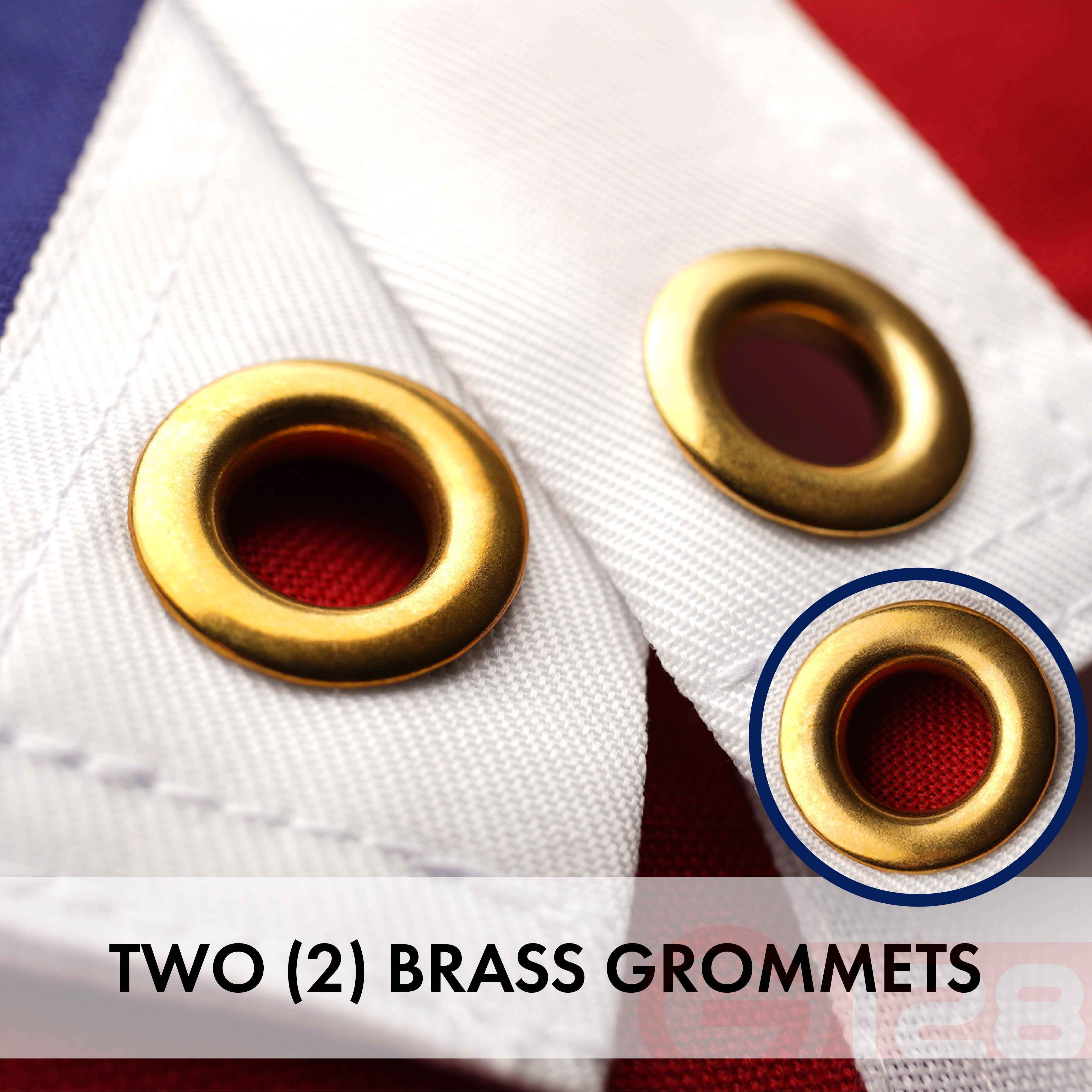 G128 American Flag 220GSM Embroidered Spun Polyester 4x6 Ft