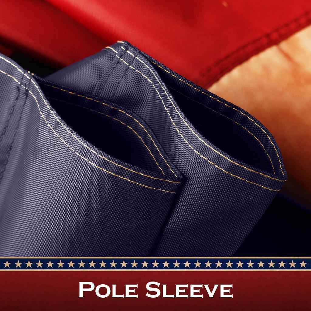 G128 3 Pack: Texas Tea-Stained Flag | 2.5x4 Ft | ToughWeave Pro Series Pole Sleeve Embroidered 420D Polyester | Embroidered Design, Indoor/Outdoor, High Quality, NO Flagpole Included