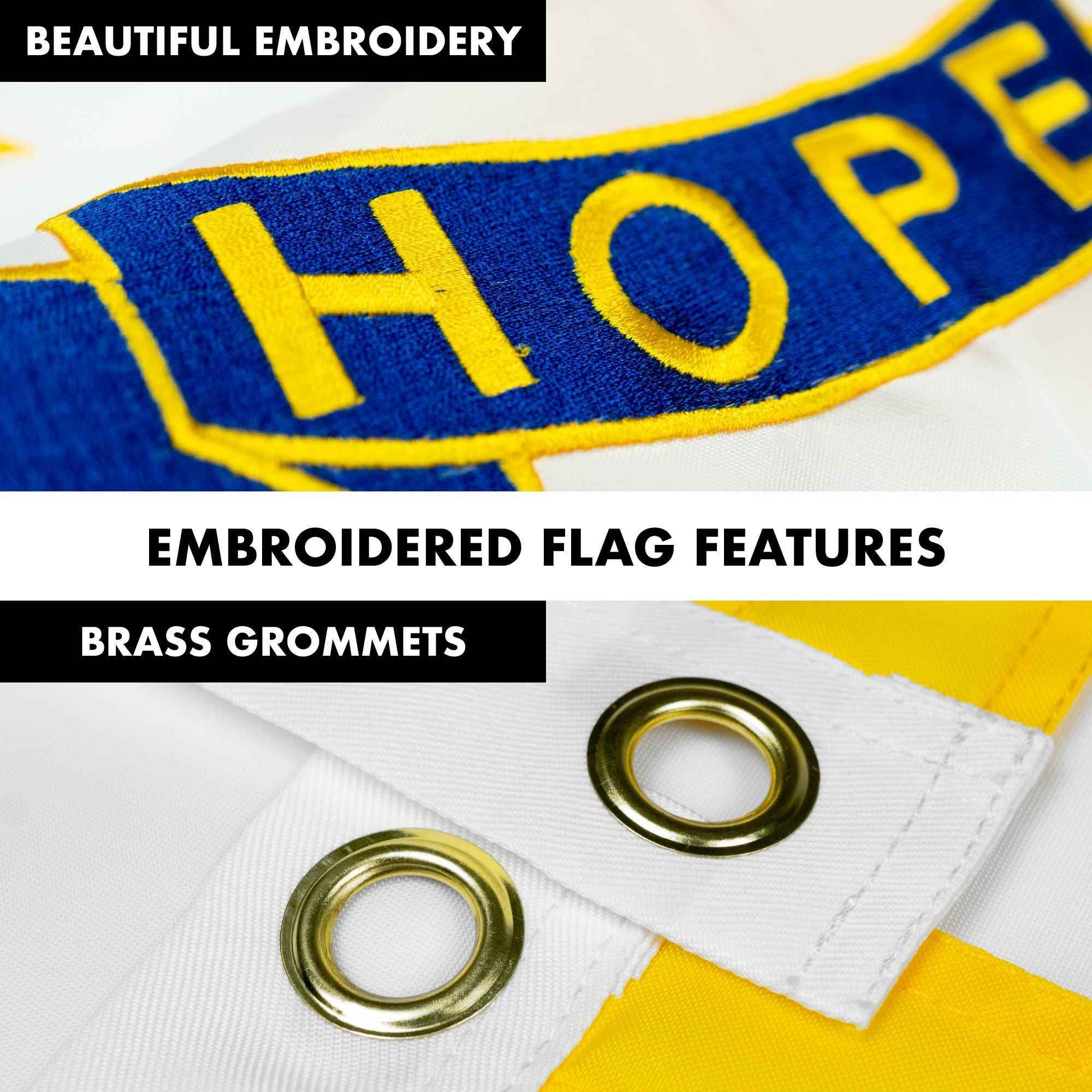 G128 Combo Pack: 5 Ft Tangle Free Aluminum Spinning Flagpole (Black) & Rhode Island RI State Flag 2.5x4 Ft, ToughWeave Series Embroidered 300D Polyester | Pole with Flag Included