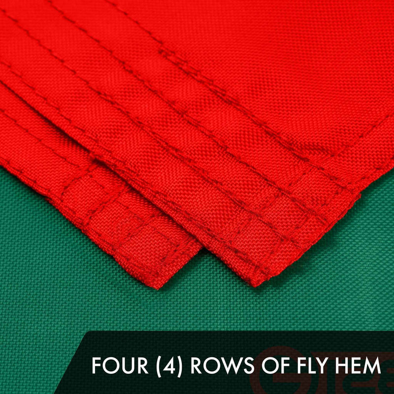 G128 Mexico Mexican Flag | 2x3 Ft | ToughWeave Series Embroidered 300D Polyester | Country Flag, Embroidered Design, Indoor/Outdoor, Brass Grommets