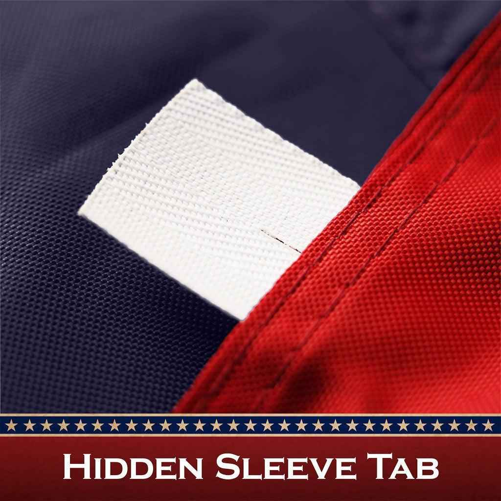 G128 2 Pack: Betsy Ross Tea-Stained Flag | 1x1.5 Ft | ToughWeave Pro Series Pole Sleeve Embroidered 420D Polyester | Historical Flag, Embroidered Design, High Quality, NO Flagpole Included