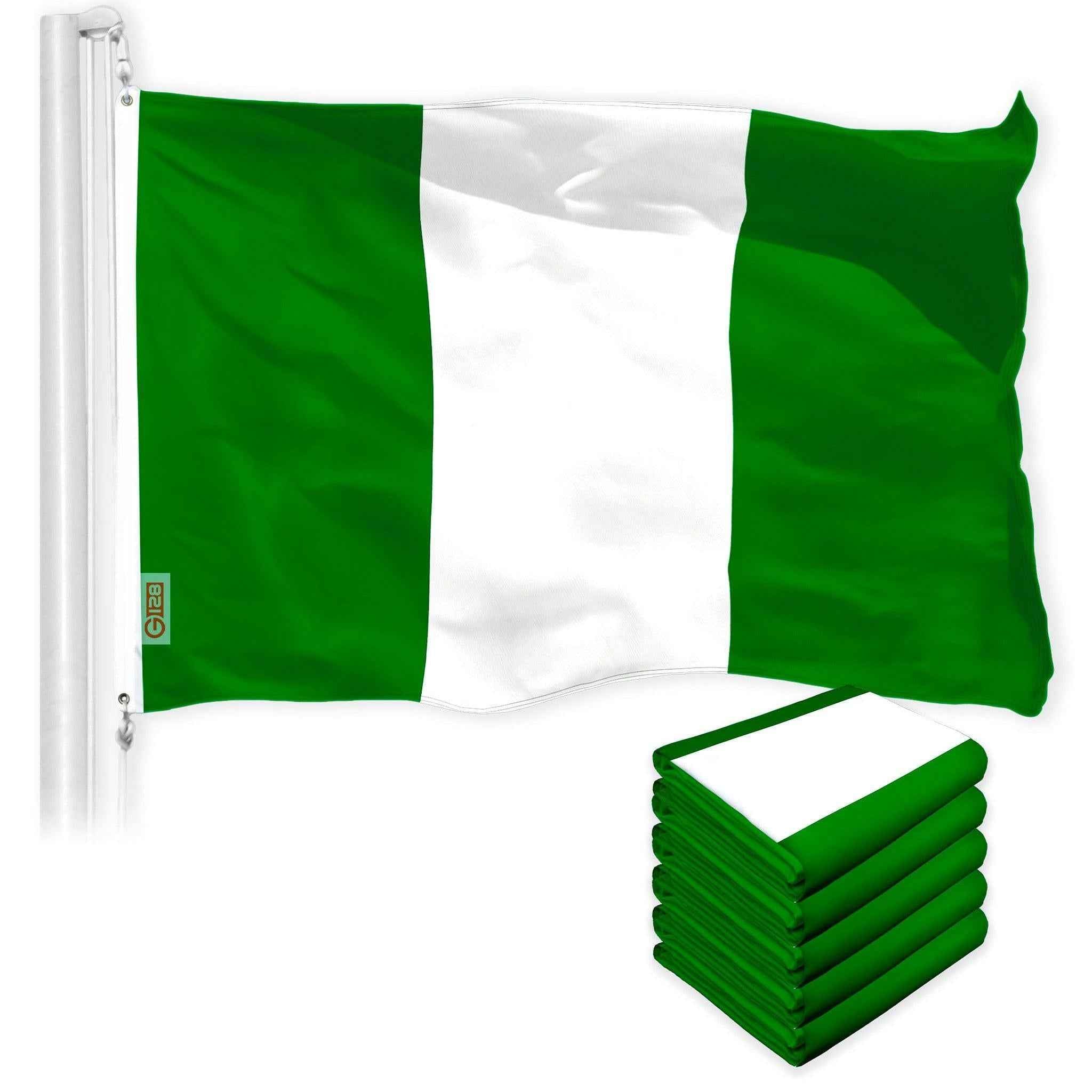 Nigeria Nigerian Flag 3x5 Ft 5-Pack 150D Printed Polyester By G128