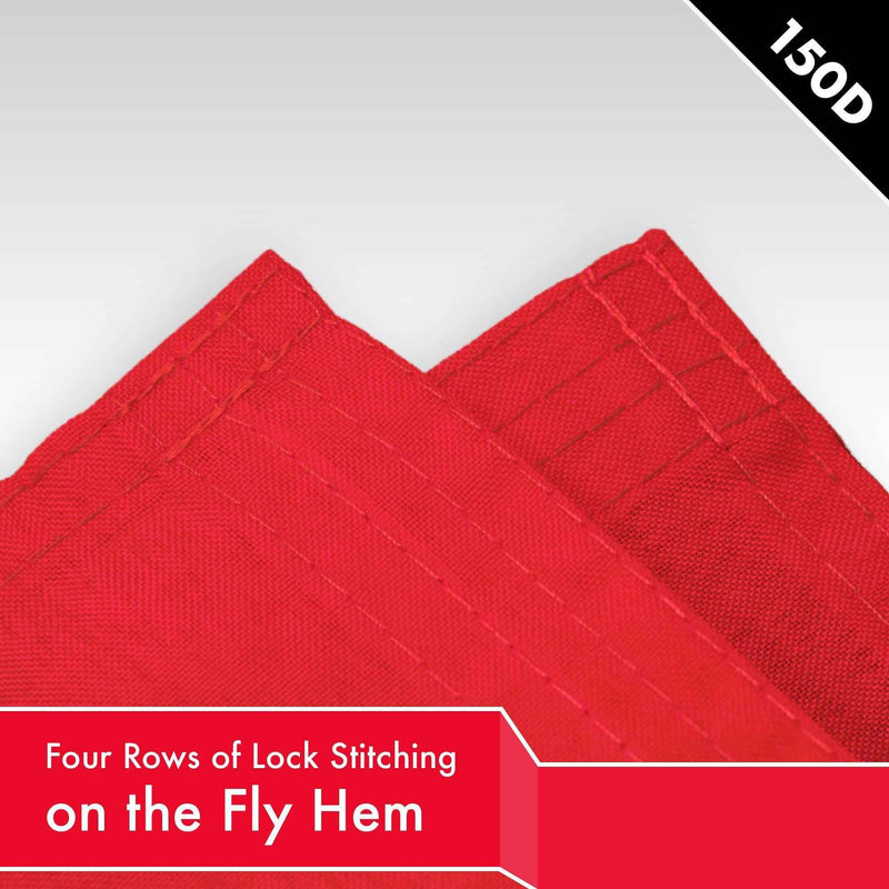G128 3 Pack: Solid Red Color Flag | 2x3 Ft | LiteWeave Pro Series Printed 150D Polyester | Indoor/Outdoor, Vibrant Colors, Brass Grommets, Thicker and More Durable Than 100D 75D Polyester