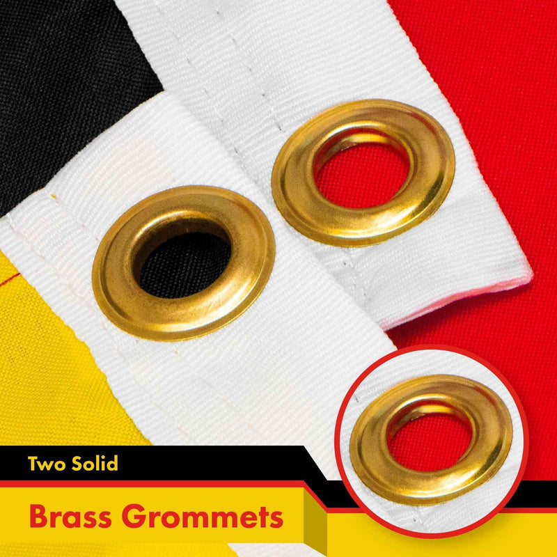 Germany German Flag 3x5 Ft 2-Pack 150D Printed Polyester By G128