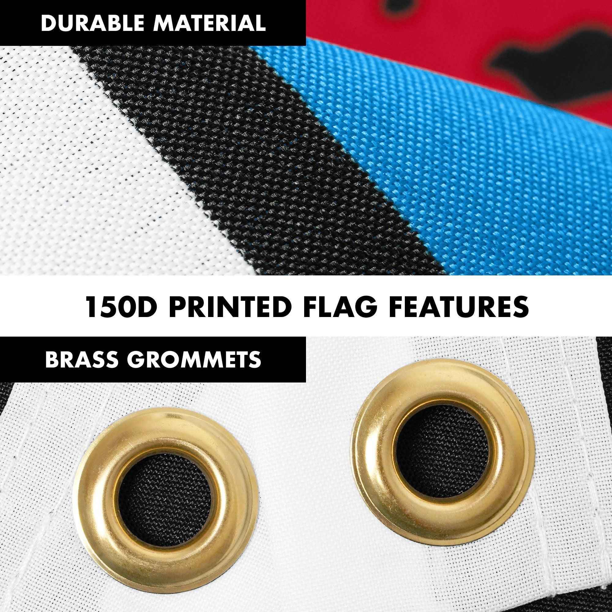 G128 Combo Pack: 6 Ft Tangle Free Aluminum Spinning Flagpole (White) & DeSantis Election 2024 Flag 3x5 Ft, LiteWeave Pro Series Printed 150D Polyester | Pole with Flag Included