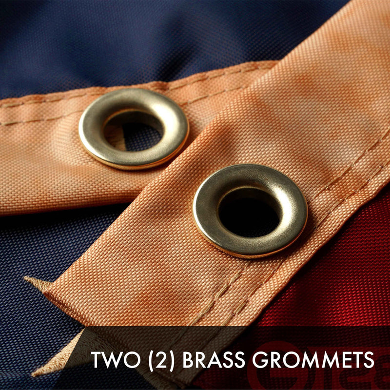 G128 3 Pack: Betsy Ross Tea-Stained Flag | 4x6 Ft | ToughWeave Pro Series Embroidered 420D Polyester | Historical Flag