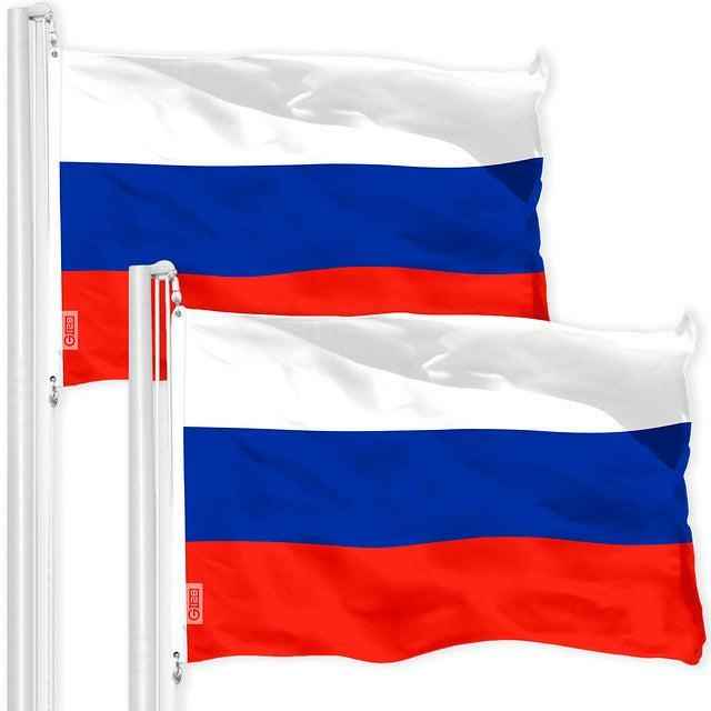 Russia Russian Flag 3x5 Ft 2-Pack 150D Printed Polyester By G128