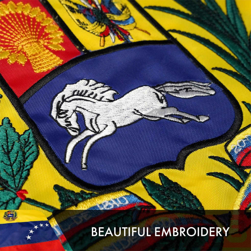 Venezuela Venezuelan Flag 3x5 Ft 2-Pack Double-sided Embroidered Polyester By G128