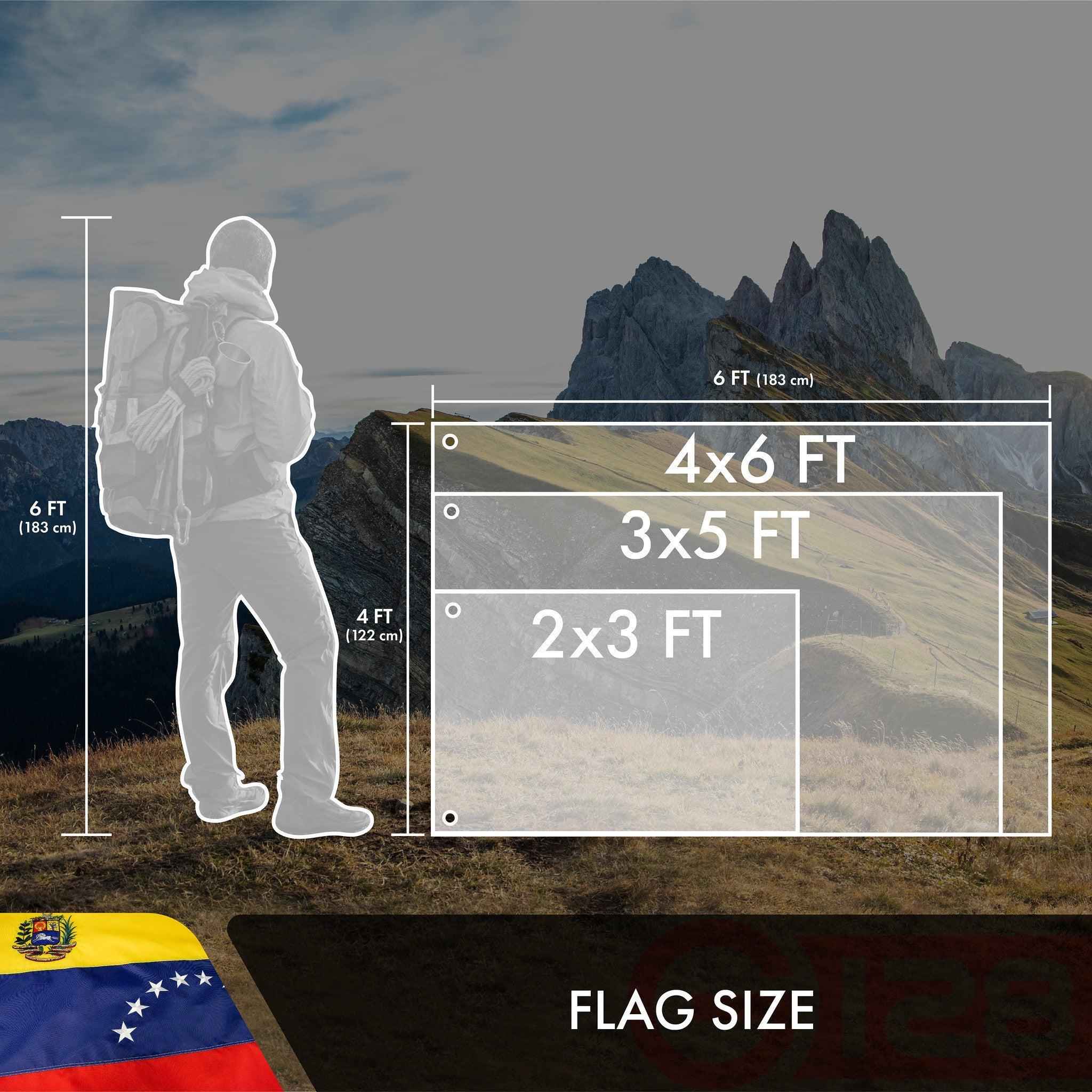 Venezuela Venezuelan Flag 3x5 Ft 2-Pack Double-sided Embroidered Polyester By G128