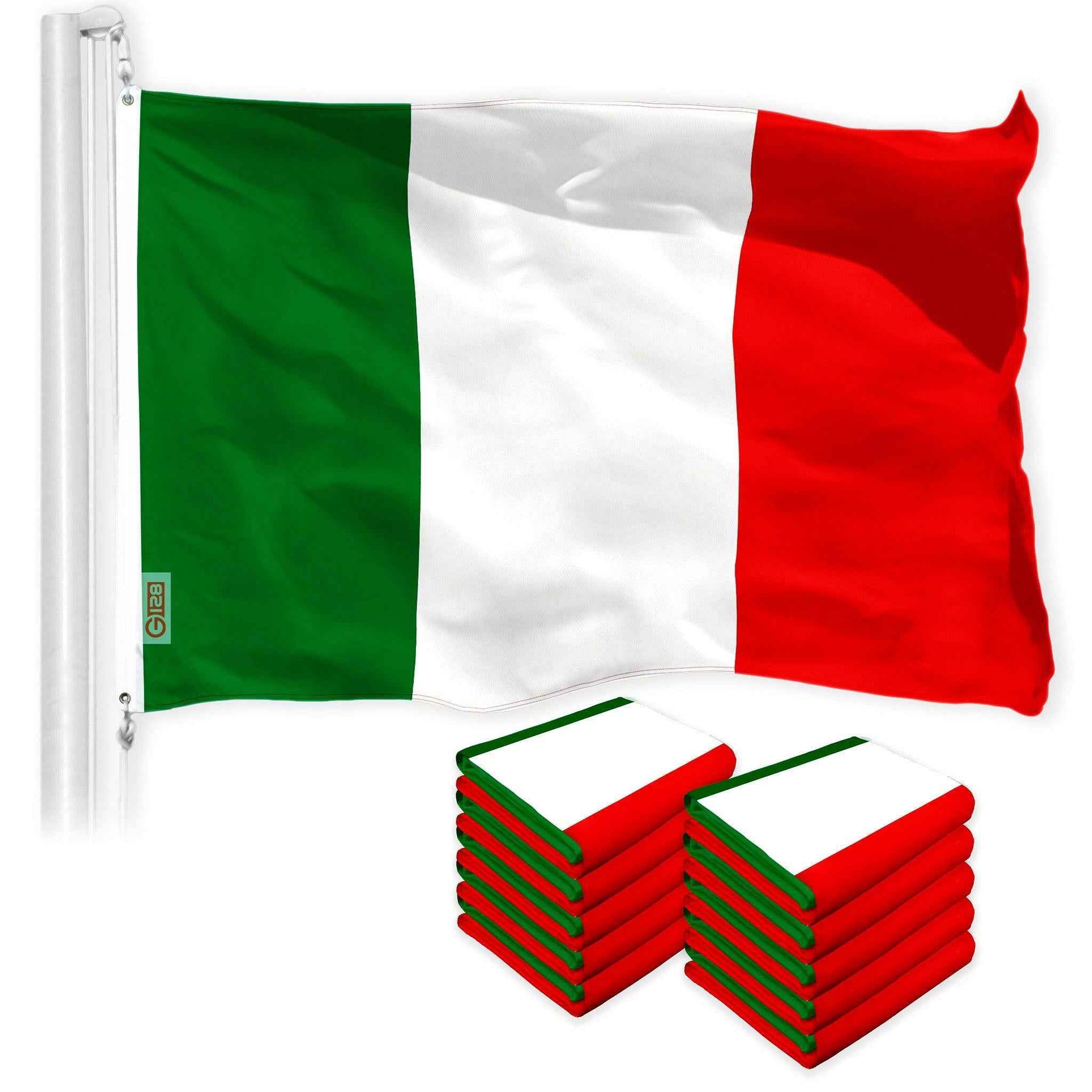 Italy Italian Flag 3x5 Ft 10-Pack 150D Printed Polyester By G128
