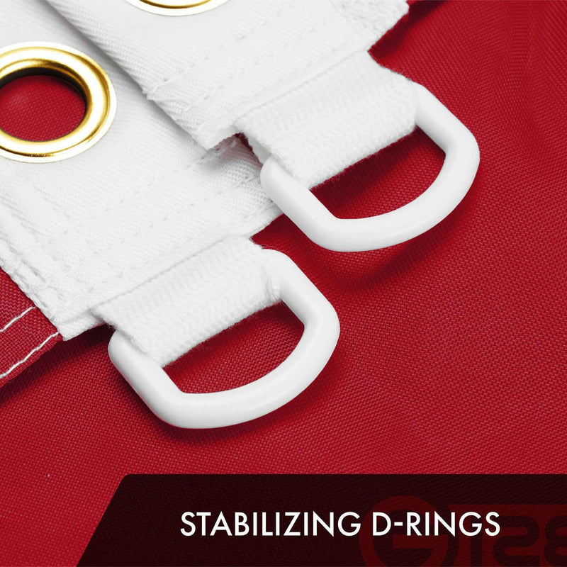 G128 3 Pack: Florida FL State Flag | 6x10 Ft | ToughWeave Series Embroidered 210D Polyester | Embroidered Design, Indoor/Outdoor, Vibrant Colors, Brass Grommets