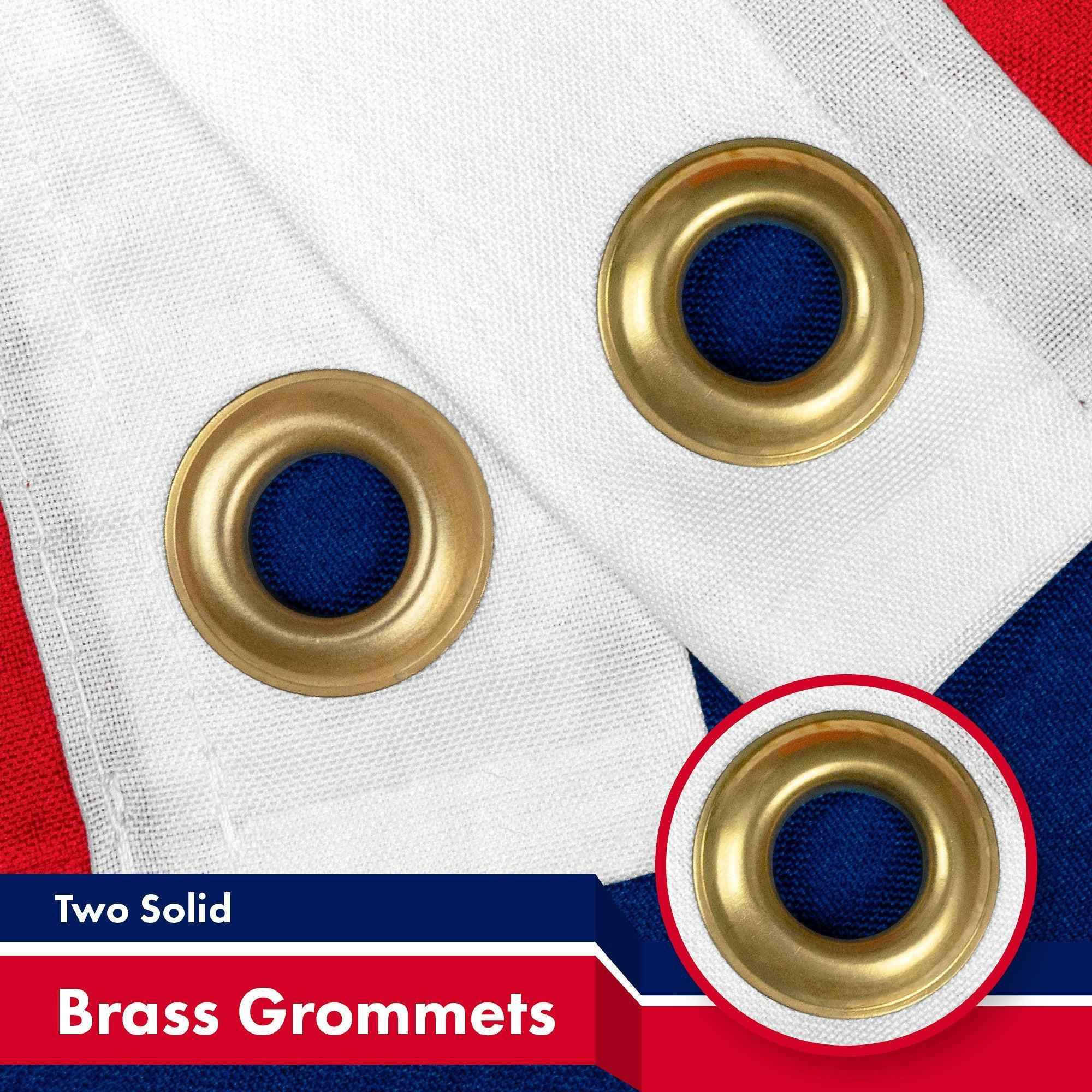 G128 Combo Pack: USA American Flag 3x5 Ft 150D Printed Stars & Norway (Norwegian) Flag 3x5 Ft 150D Printed