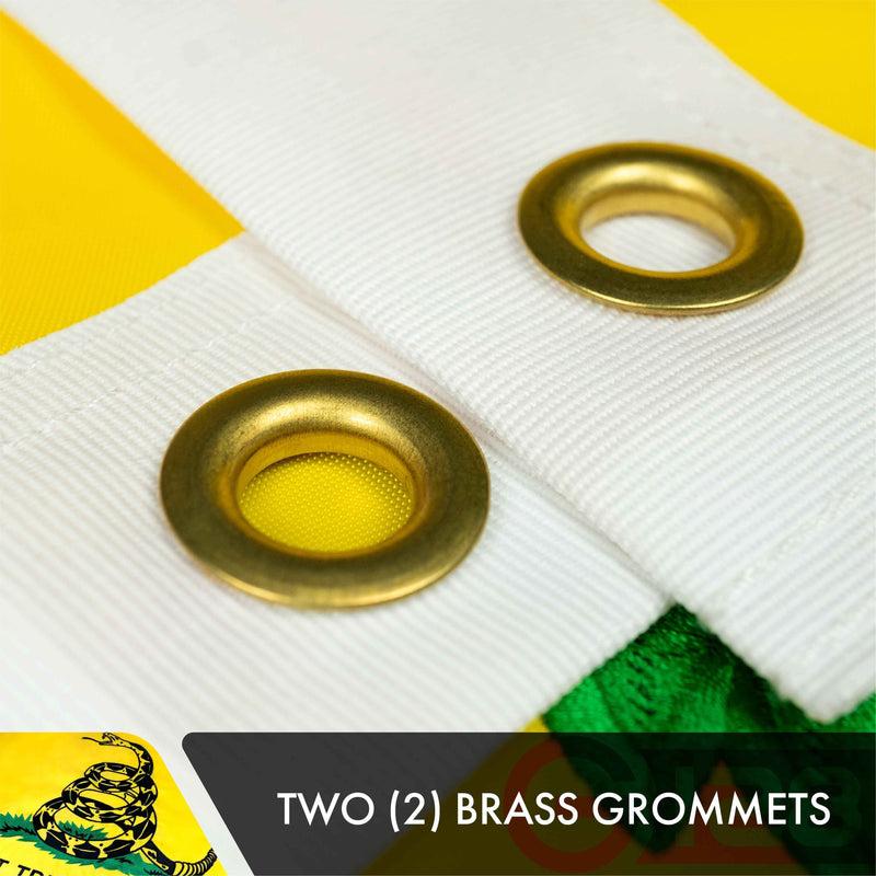 Gadsden Don't Tread on Me Flag 2x3FT 3-Pack Double-sided Embroidered Polyester By G128