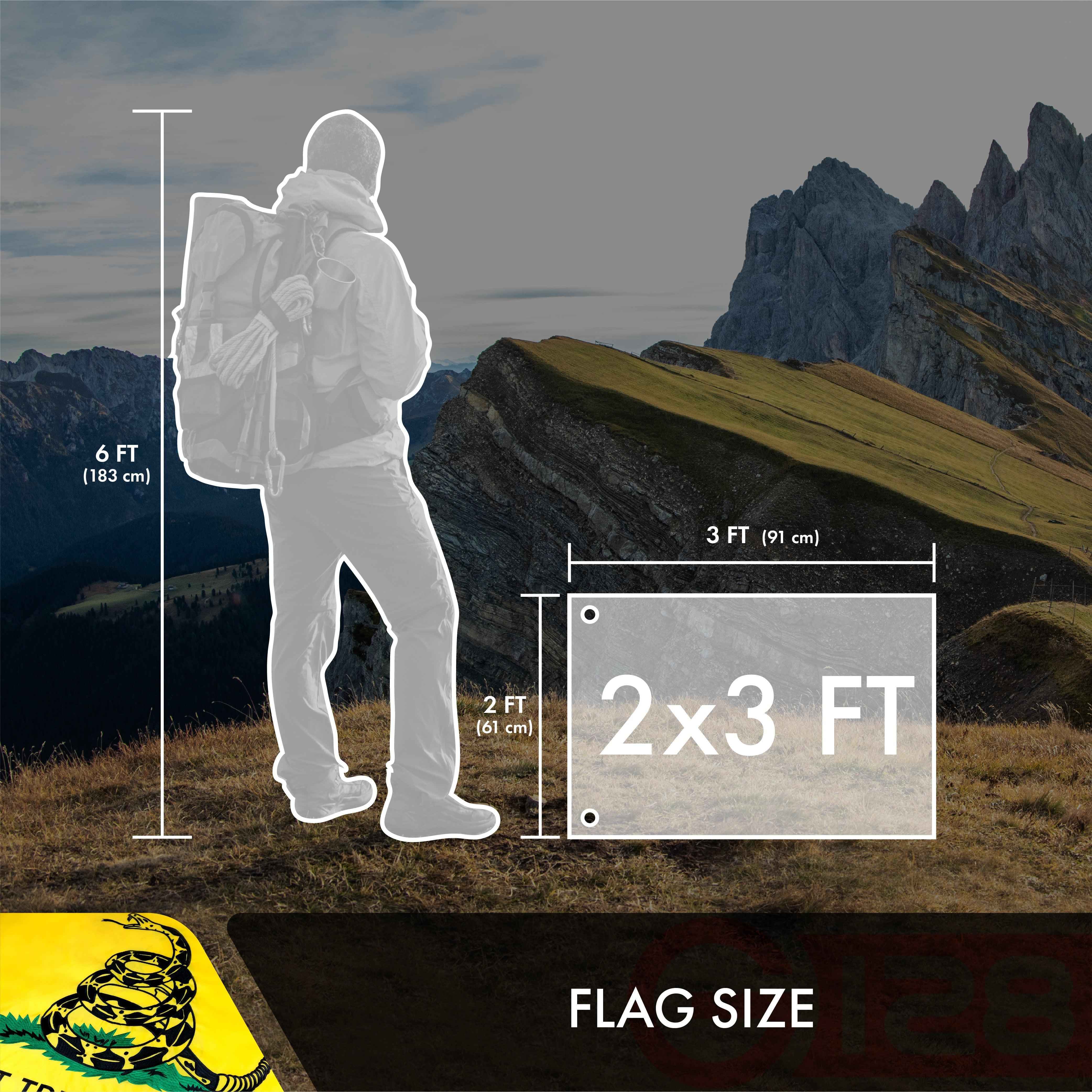 Gadsden Don't Tread on Me Flag 2x3FT 3-Pack Double-sided Embroidered Polyester By G128