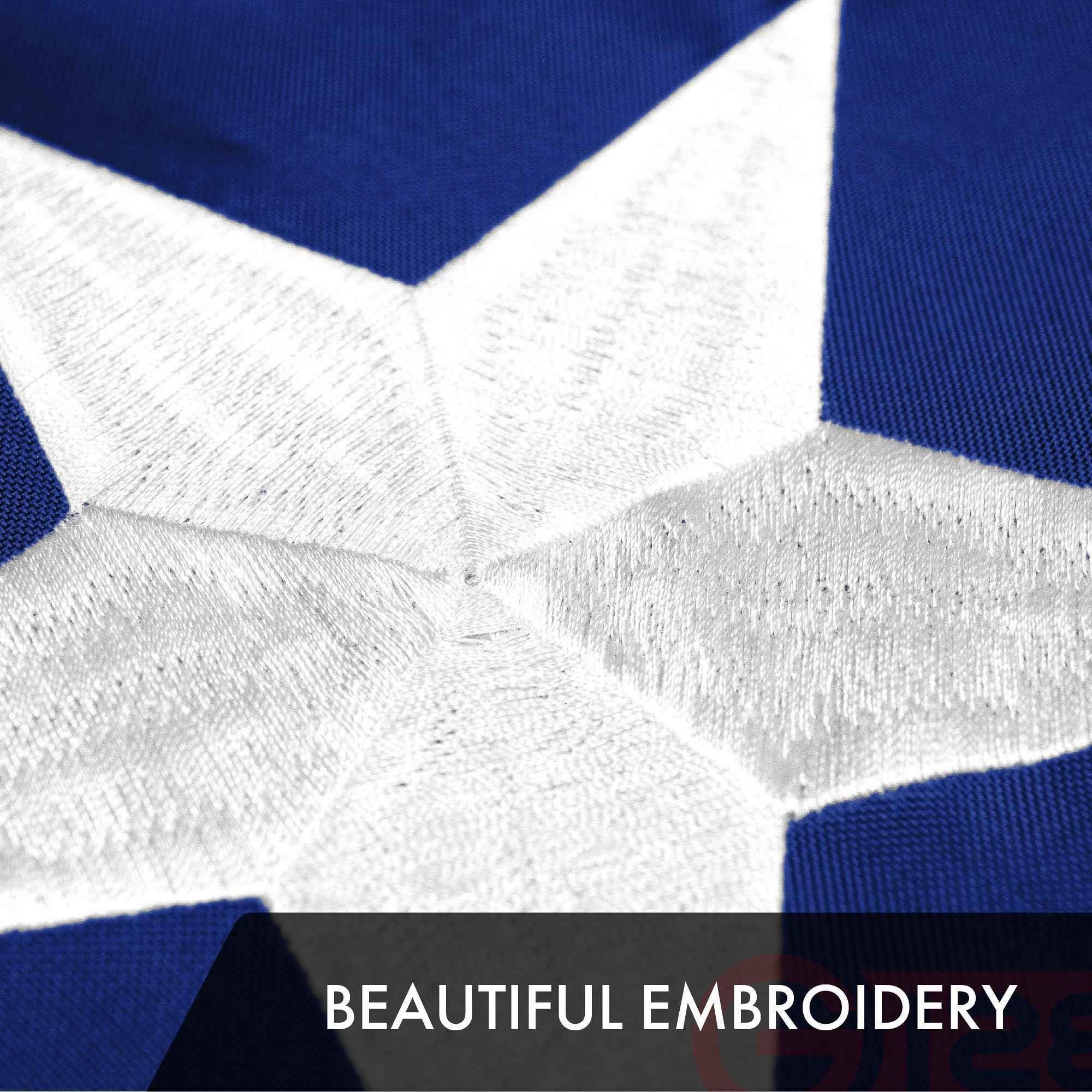 G128 Combo Pack: USA American Flag 3x5 Ft Embroidered Stars & North Carolina State Flag 3x5 Ft Embroidered