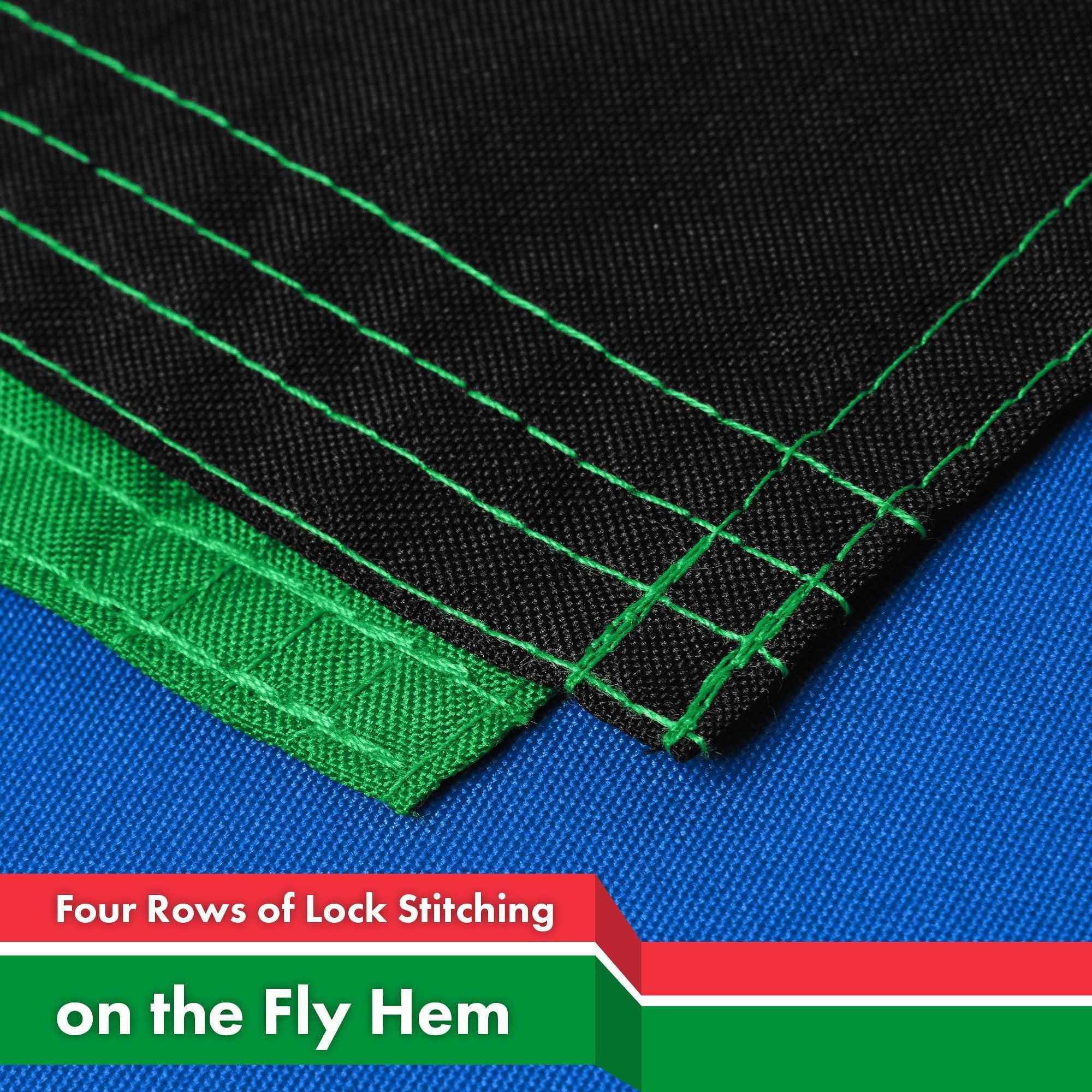 G128 3 Pack: South Sudan South Sudanese Flag | 3x5 Ft | LiteWeave Pro Series Printed 150D Polyester | Country Flag, Vibrant Colors, Brass Grommets, Thicker and More Durable Than 100D 75D Polyester