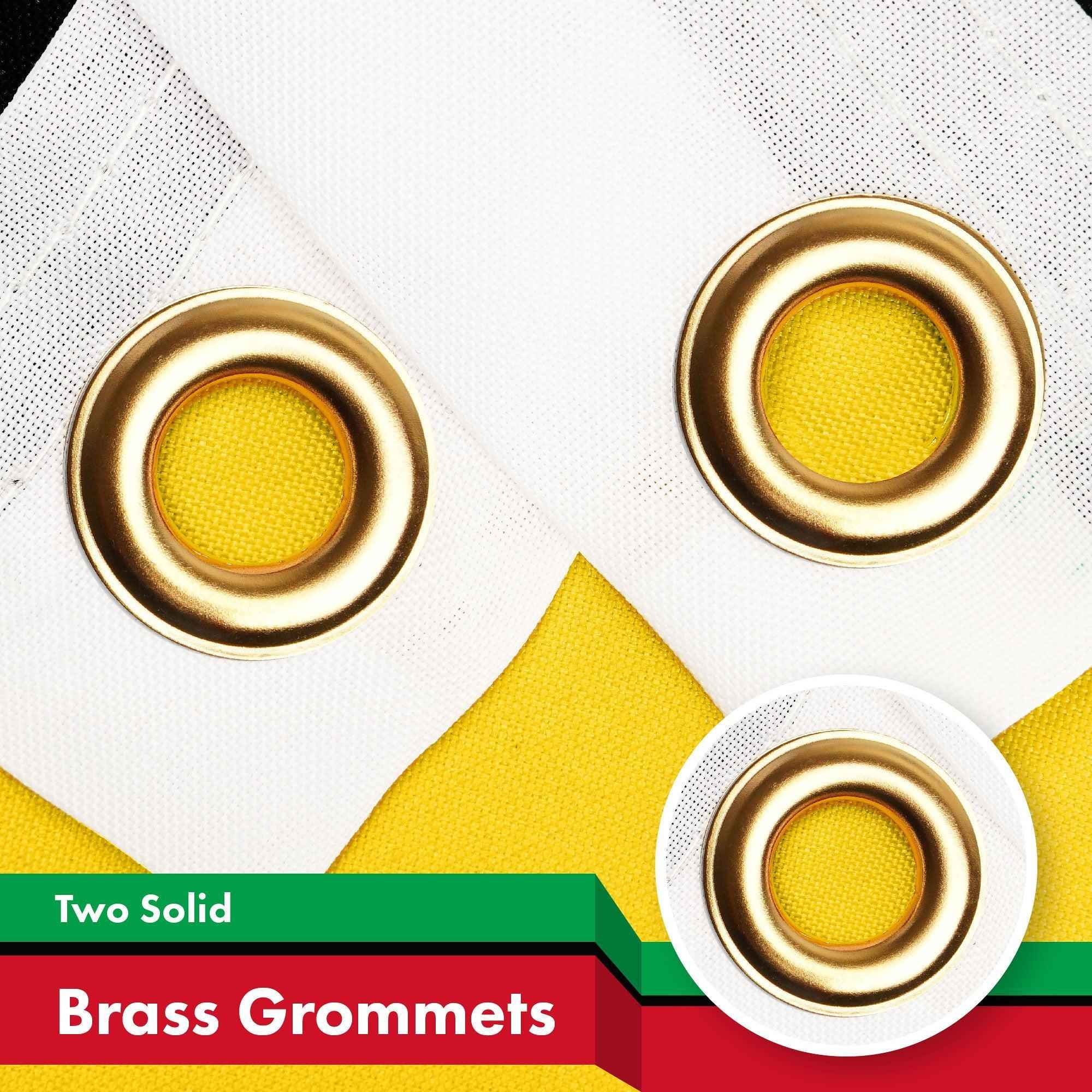 G128 2 Pack: Guyana Guyanese Flag | 3x5 Ft | LiteWeave Pro Series Printed 150D Polyester | Country Flag, Indoor/Outdoor, Vibrant Colors, Brass Grommets, Thicker and More Durable Than 100D 75D Polyester