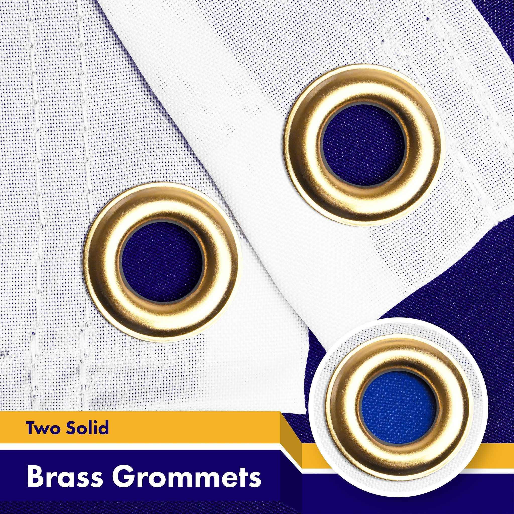 G128 Combo Pack: American USA Flag 3x5 Ft & New Hampshire Flag 3x5 Ft, Both Printed 150D Polyester, Indoor/Outdoor, Brass Grommets