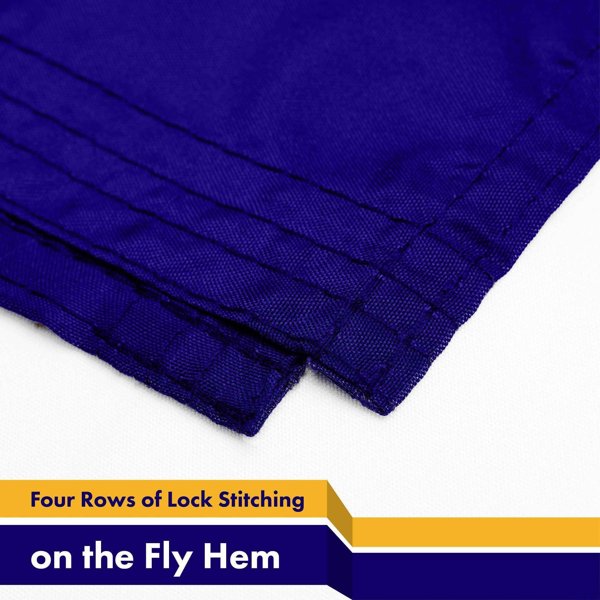 G128 Combo Pack: American USA Flag 3x5 Ft & New Hampshire Flag 3x5 Ft, Both Printed 150D Polyester, Indoor/Outdoor, Brass Grommets