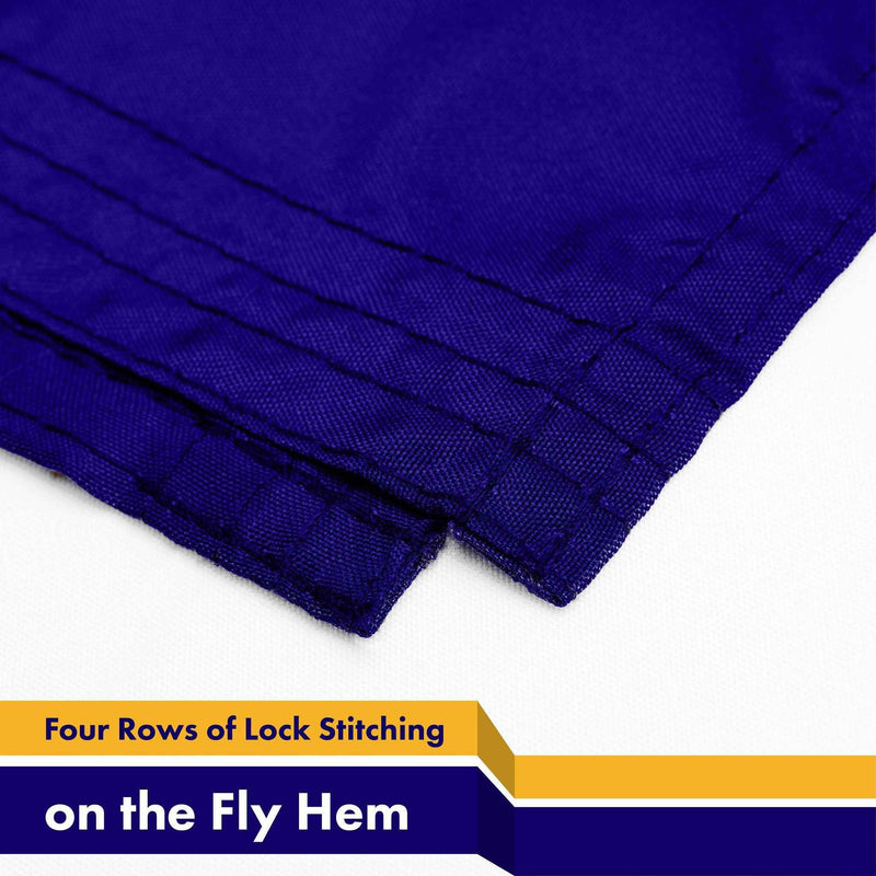 G128 Combo Pack: American USA Flag 3x5 Ft & New Hampshire Flag 3x5 Ft, Both Printed 150D Polyester, Indoor/Outdoor, Brass Grommets