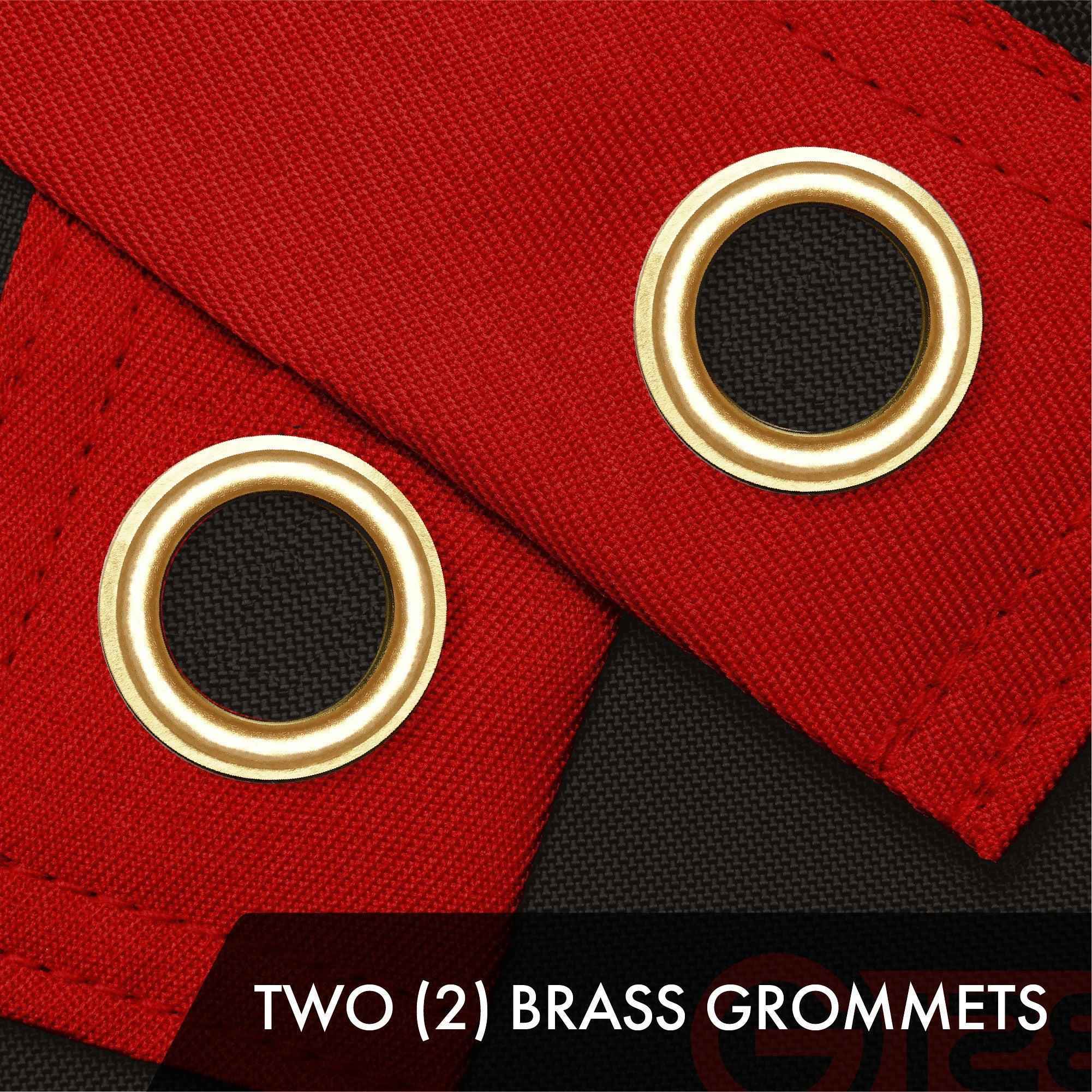 G128 10 Pack: Pirate Jolly Roger Red Head Scarf Flag | 2x3 Ft | ToughWeave Series Embroidered 300D Polyester | Novelty Flag, Embroidered Design, Indoor/Outdoor, Brass Grommets