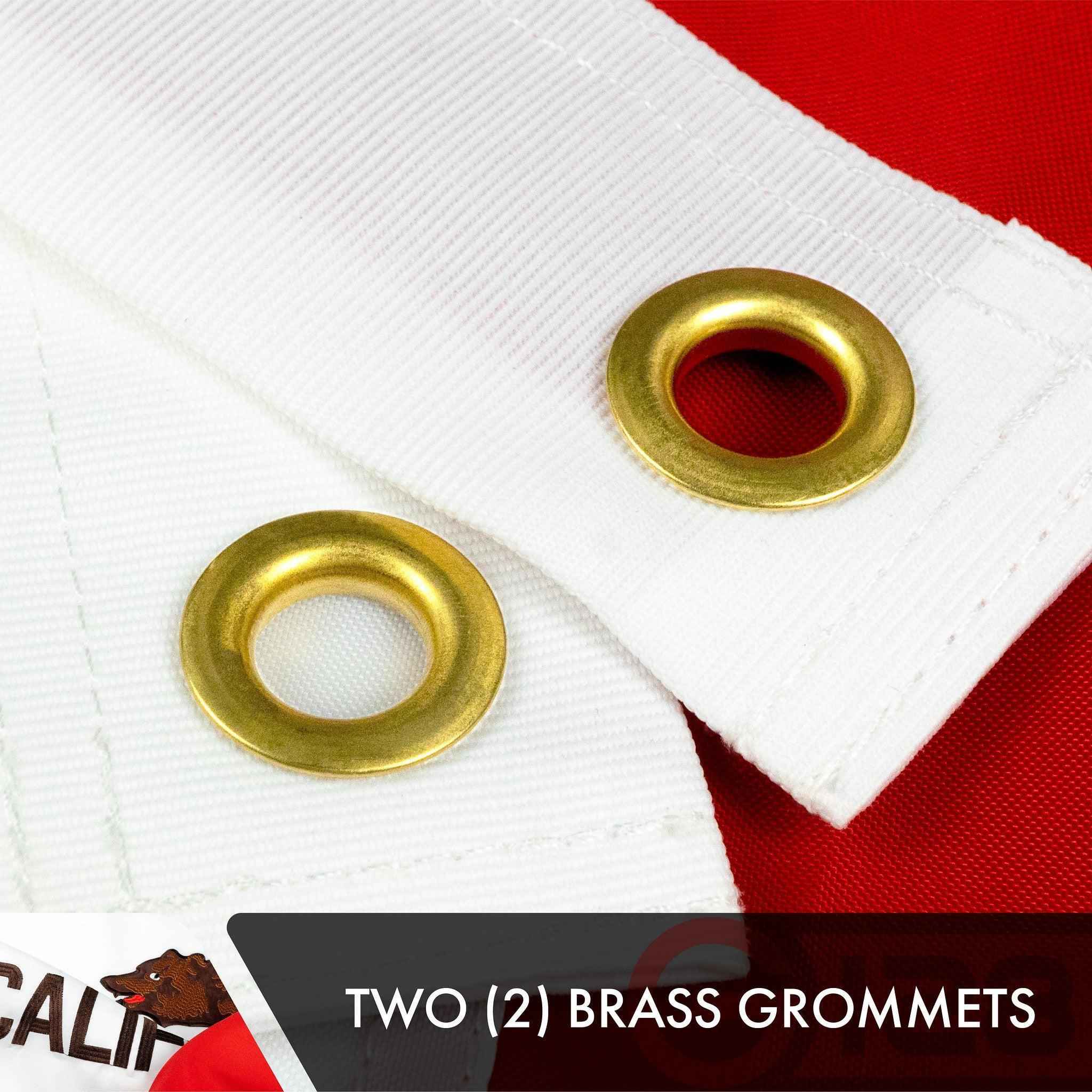 California CA State Flag 2x3FT 10-Pack Double-sided Embroidered Polyester By G128