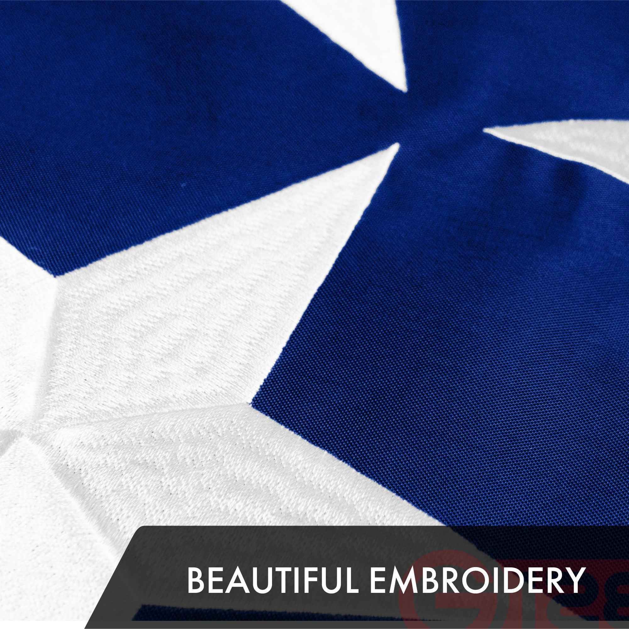 G128 2 Pack: Tennessee TN State Flag | 2.5x4 Ft | ToughWeave Series Embroidered 300D Polyester | Embroidered Design, Indoor/Outdoor, Brass Grommets