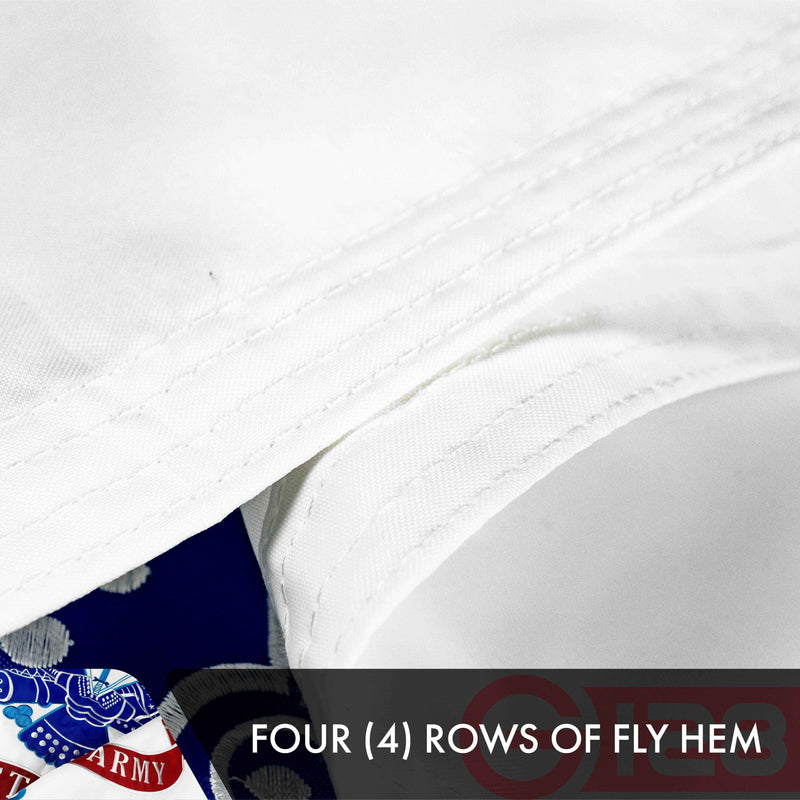 US Army Flag 210D Embroidered Polyester 3x5 Ft - Double Sided 3ply