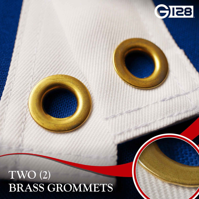 G128 5 Pack: Puerto Rico Puerto Rican Flag | 2x3 Ft | StormFlyer Series Embroidered 220GSM Spun Polyester | Embroidered Design, Indoor/Outdoor, Brass Grommets, Heavy Duty, All Weather