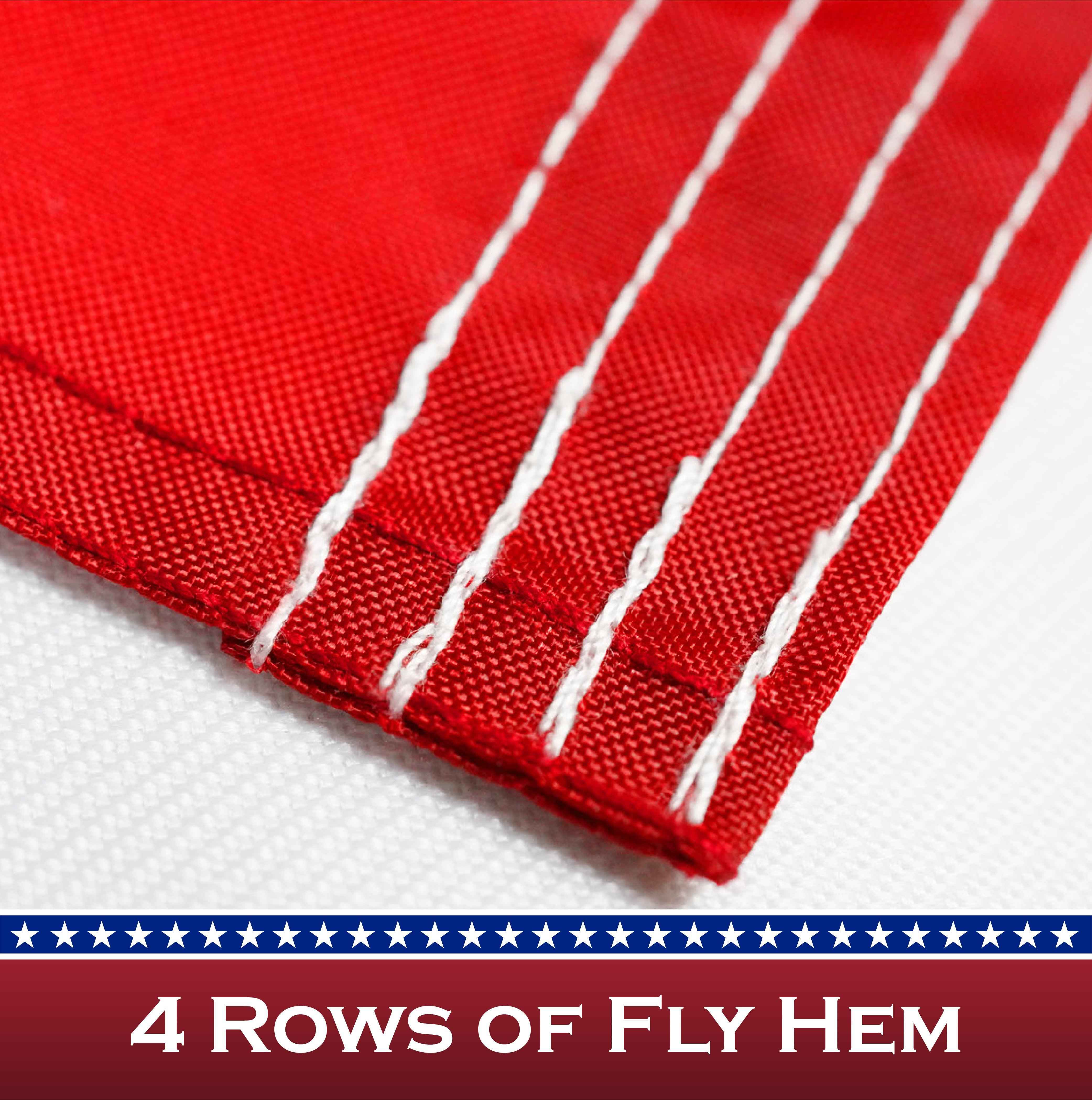 USA American Flag 3x5 Ft 3-Pack Pole Sleeve Embroidered Polyester By G128