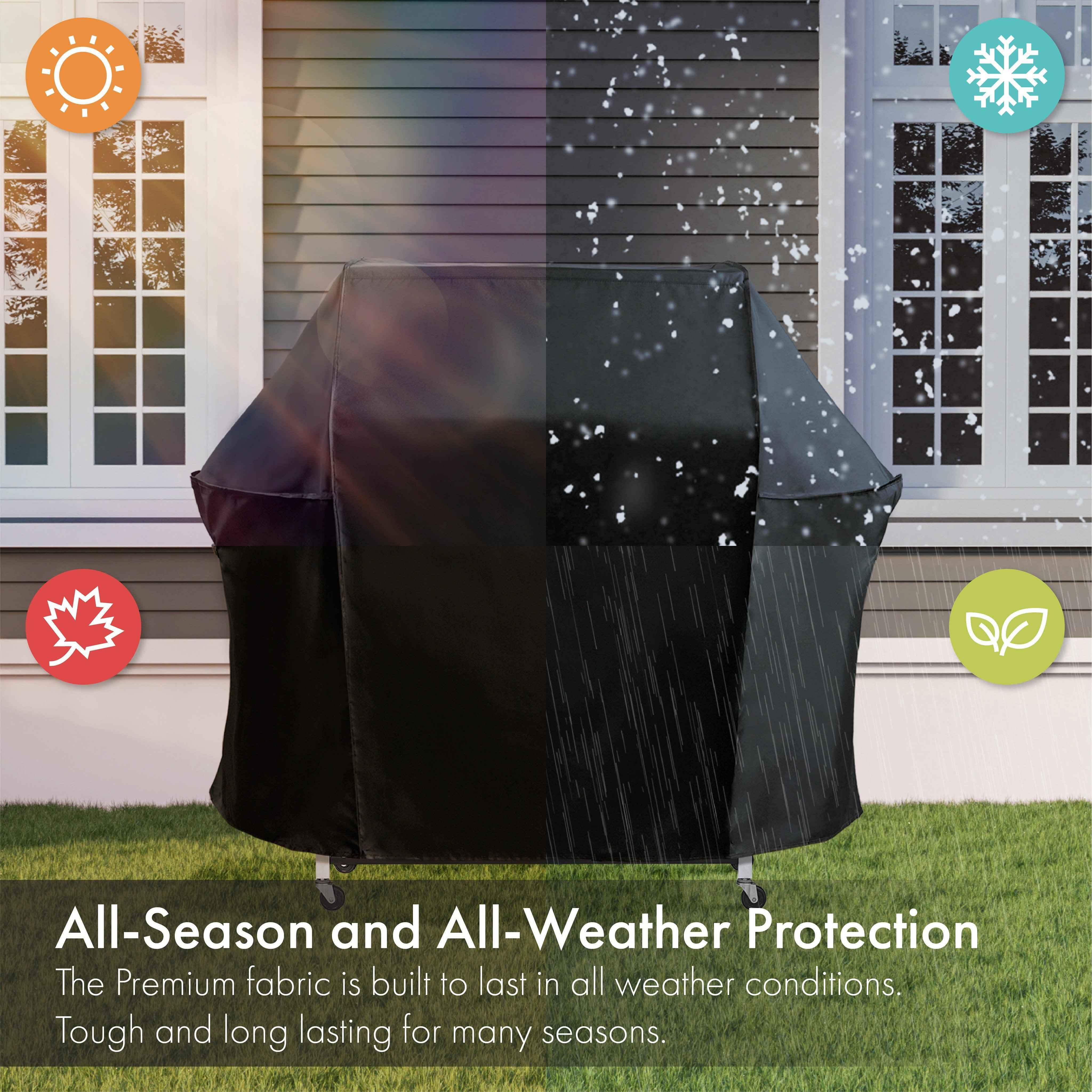 G128 Black Grill Cover | 60 inch | Gas Grill Cover Waterproof, UV Resistant BBQ Grill Cover, Fits Most Brands of Grills