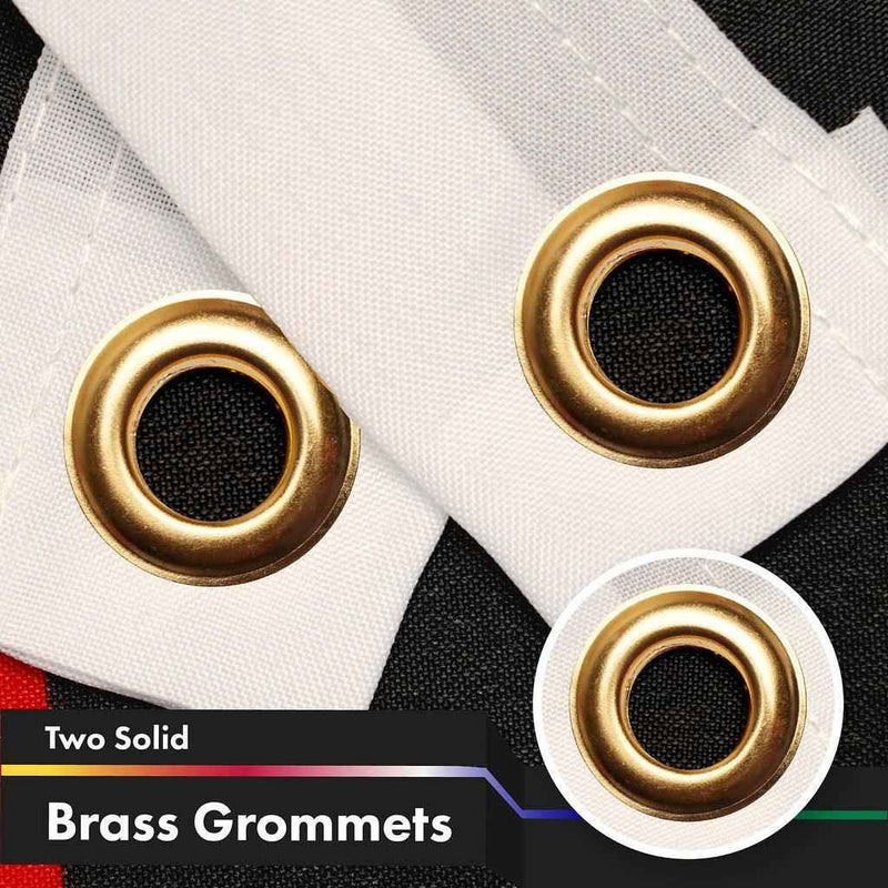 G128 Thin Line Civil Services Flag | 3x5 Ft | Printed 150D Polyester - Gray, Yellow, Red, White, Blue, Green Line, Indoor/Outdoor, Vibrant Colors, Brass Grommets, Quality Polyester, Much Thicker More Durable Than 100D 75D Polyester