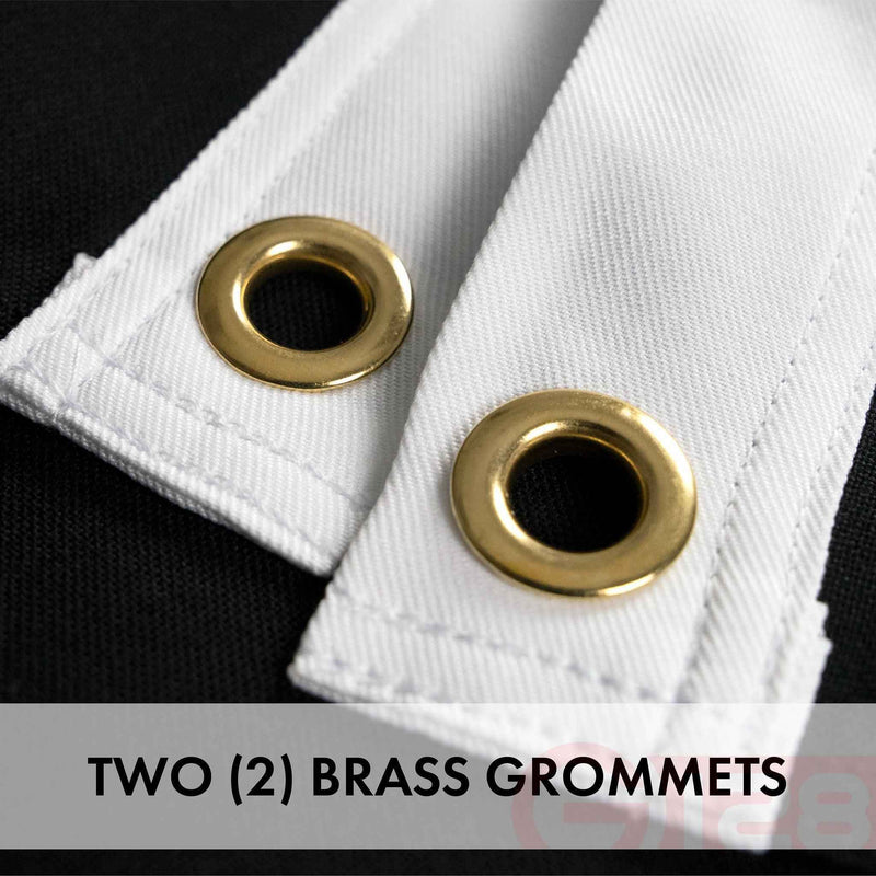 G128 Combo Pack: USA American Flag & POW MIA 4x6 Ft Embroidered Spun Polyester, Indoor/Outdoor, Brass Grommets