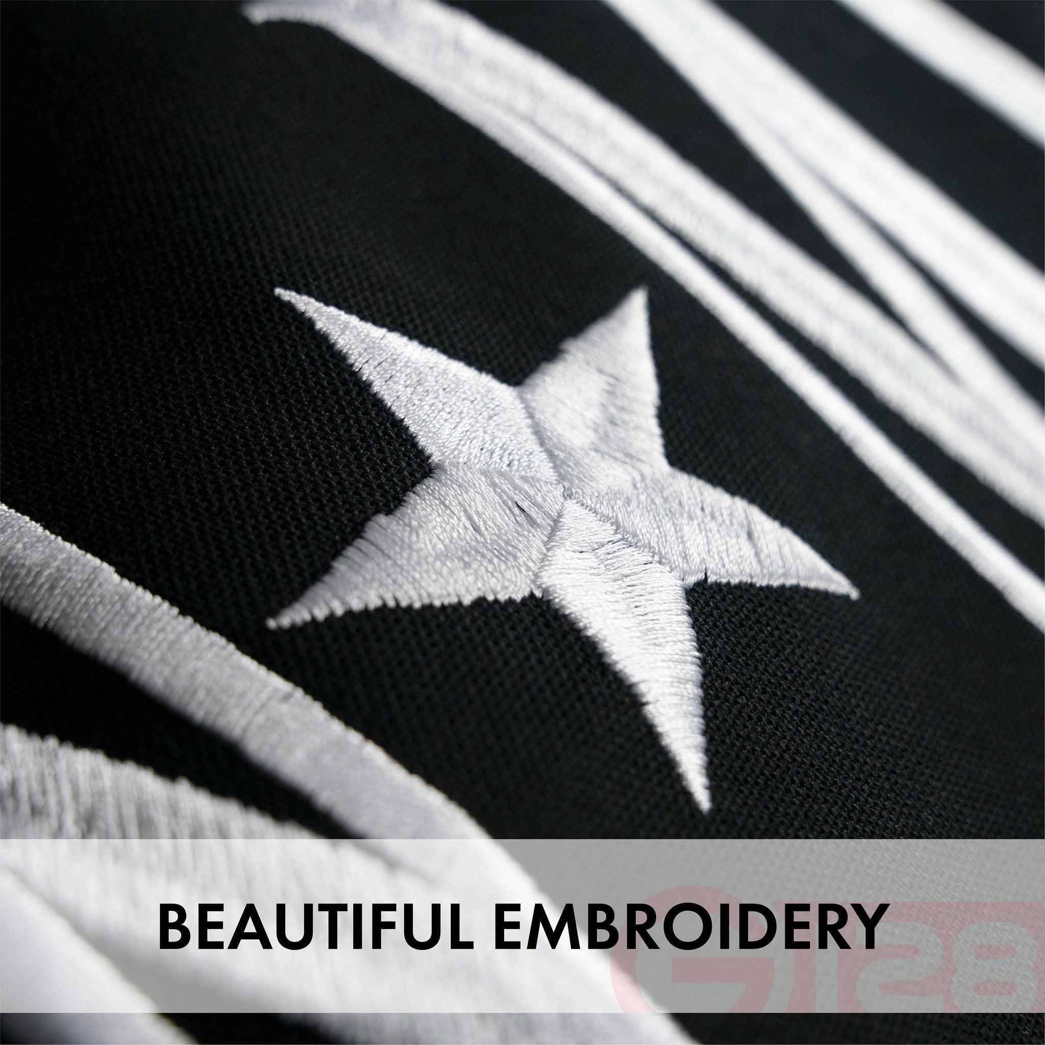 G128 Combo Pack: USA American Flag & POW MIA 4x6 Ft Embroidered Spun Polyester, Indoor/Outdoor, Brass Grommets