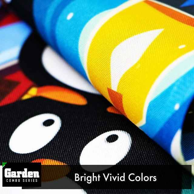 G128 Combo Pack: Garden Flag Stand Black 36x16 Inch & Garden Flag Welcome Three Penguins 12x18 Inch