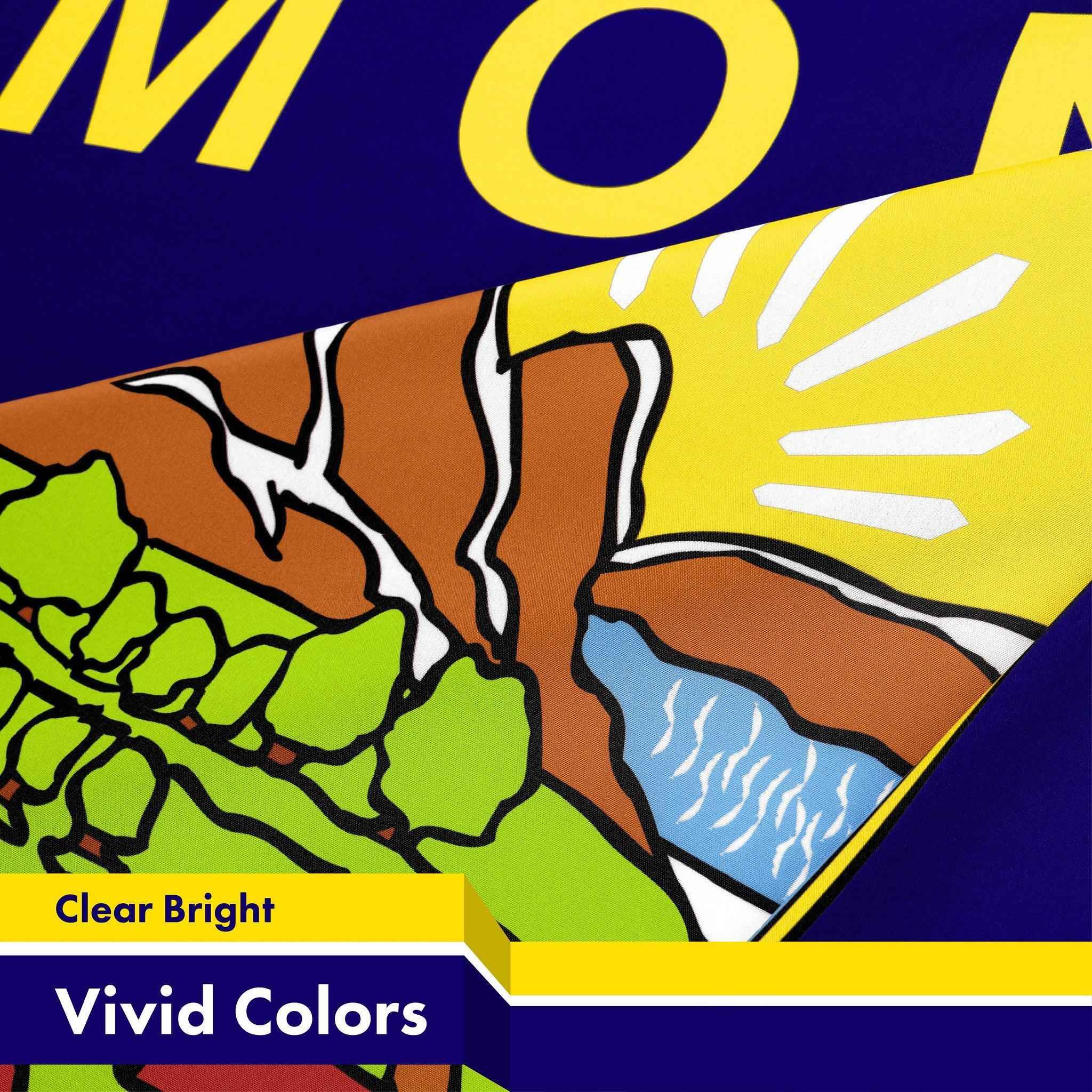 G128 5 Pack: Montana MT State Flag | 3x5 Ft | LiteWeave Pro Series Printed 150D Polyester | Indoor/Outdoor, Vibrant Colors, Brass Grommets, Thicker and More Durable Than 100D 75D Polyester