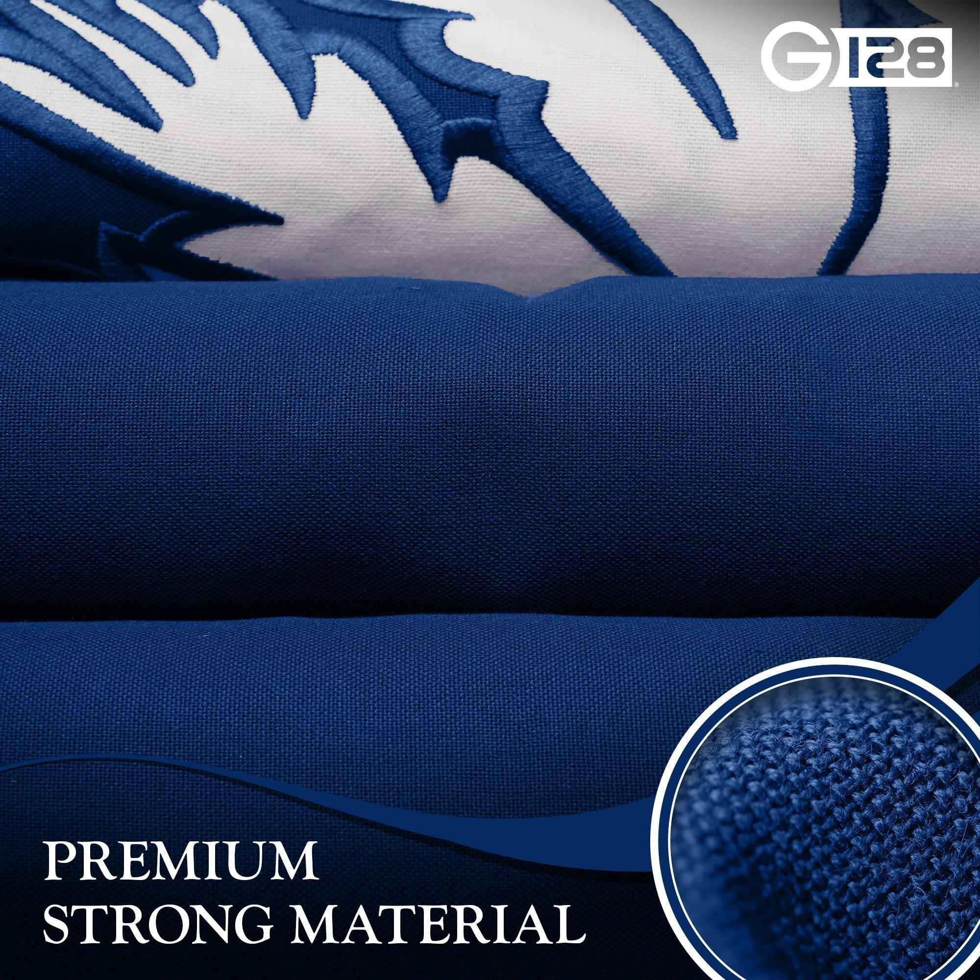 G128 South Carolina SC State Flag | 4x6 Ft | StormFlyer Series Embroidered 220GSM Spun Polyester | Embroidered Design, Indoor/Outdoor, Brass Grommets, Heavy Duty, All Weather